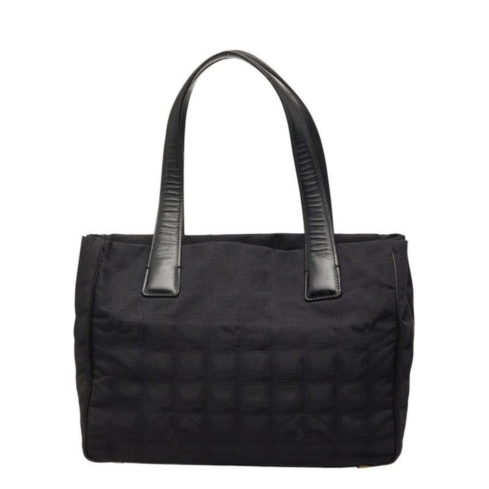 Chanel Nylon Leather New Travel Line Handbag Black